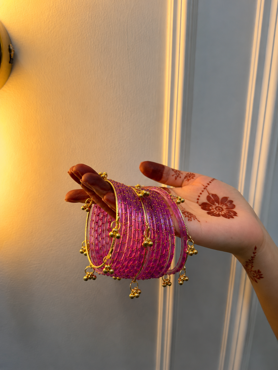 Raindrop Bangles With Ghungroo Bangles